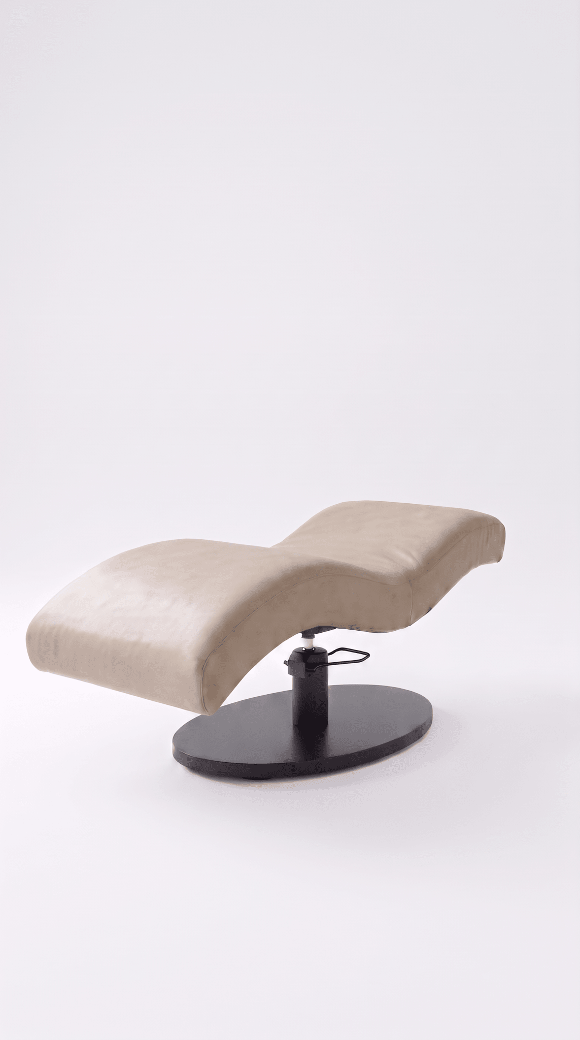 Vera Sleek 360® Curved Beauty Bed with Swivel (Matte Black) - Plush + Oak