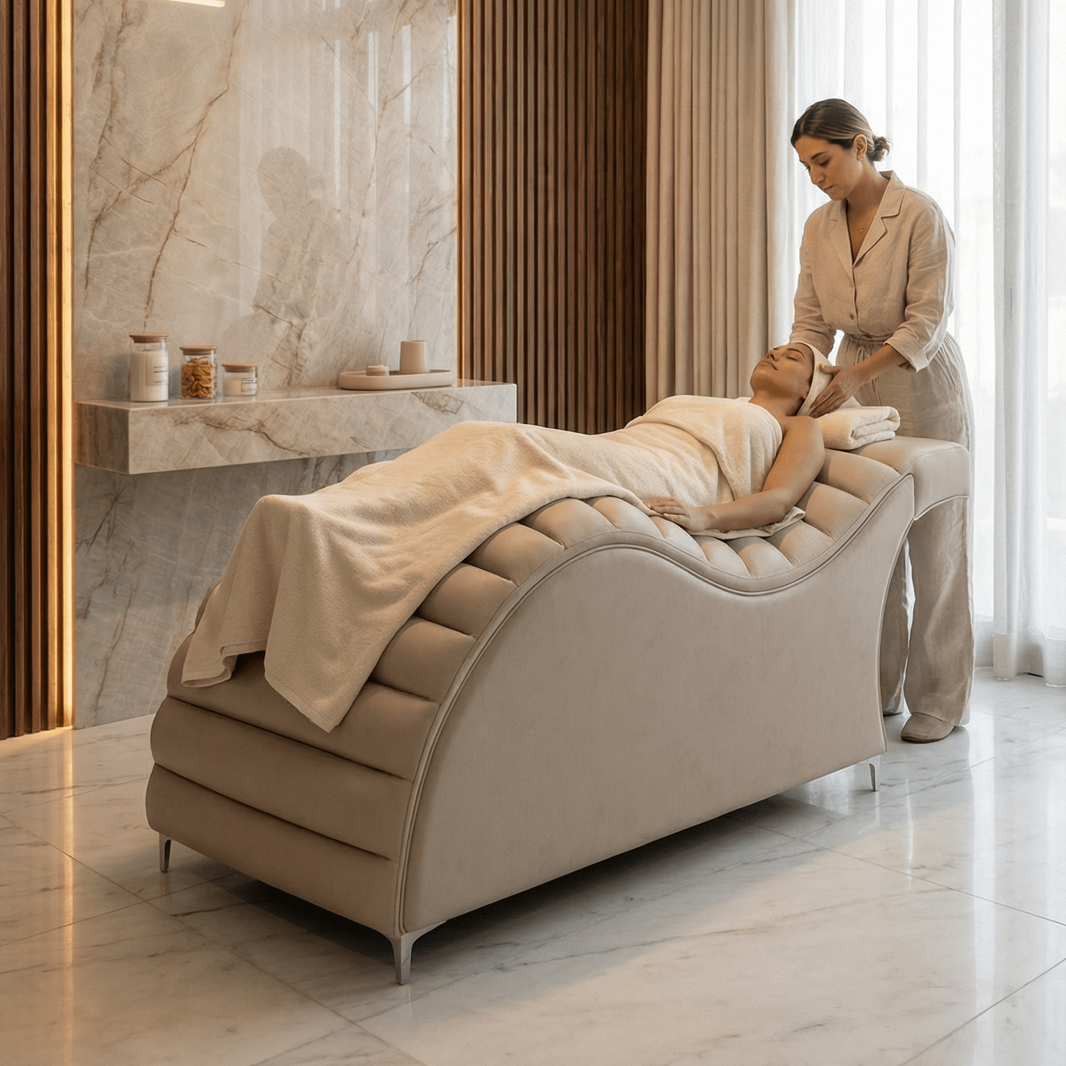 Massage Beds - Plush + Oak