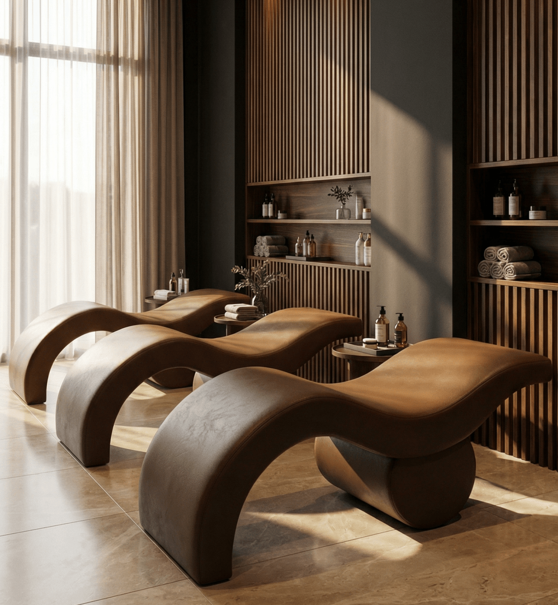 The Brynn — Lash Bed by Plush + Oak, 
The Brynn — Brow Bed by Plush + Oak, 
The Brynn— PMU Bed by Plush + Oak, #color_tobacco,