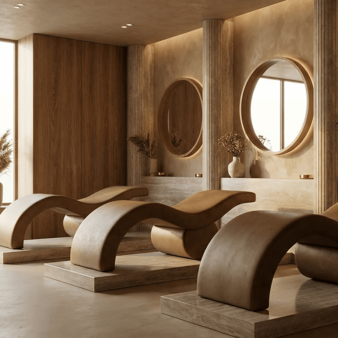 The Brynn — Lash Bed by Plush + Oak, 
The Brynn — Brow Bed by Plush + Oak, 
The Brynn— PMU Bed by Plush + Oak, #color_tobacco