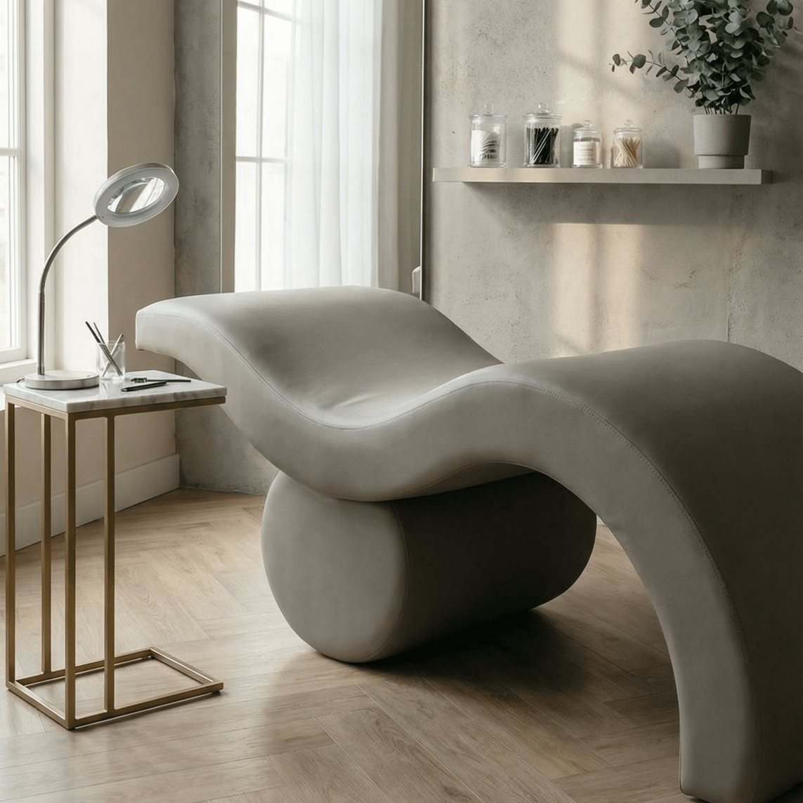 The Brynn — Lash Bed by Plush + Oak, 
The Brynn — Brow Bed by Plush + Oak, 
The Brynn— PMU Bed by Plush + Oak,  #color_fawn, 