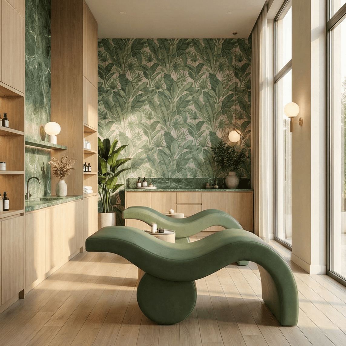 The Brynn — Lash Bed by Plush + Oak, 
The Brynn — Brow Bed by Plush + Oak, 
The Brynn— PMU Bed by Plush + Oak,   #color_sage